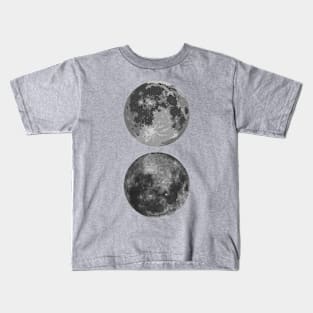 Moon Pixel Mirror Kids T-Shirt